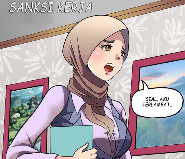 Komik Hijabizah Sanksi Kerja