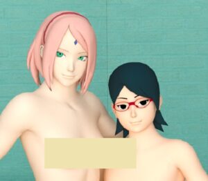 3D Naruto Sakura dan Sarada